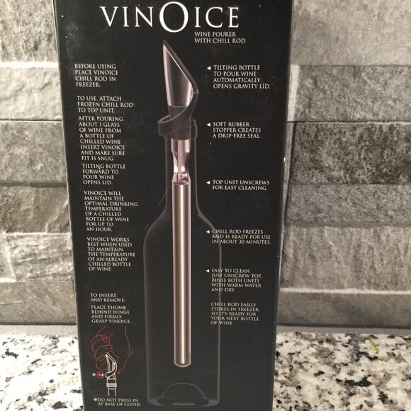 VinoIce Wine Pourer with Chill Rod - Picture 2 of 6